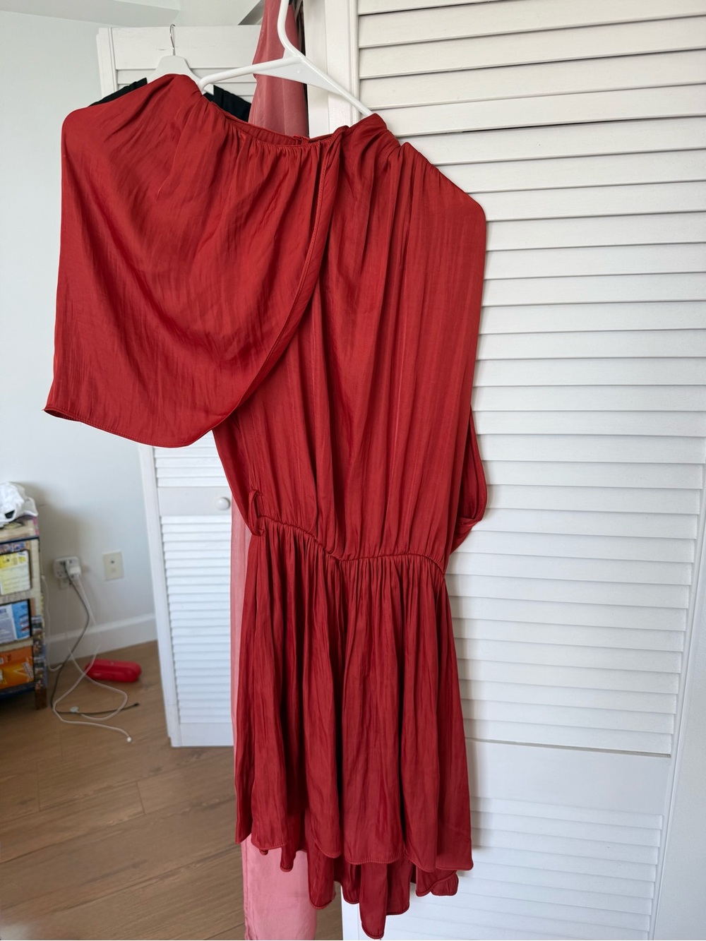 Women's orange/red One-Shoulder Dress